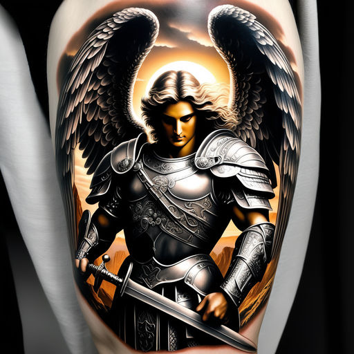 Spartan Warrior Angel Shield Rosary Tattoo Duvet Cover by Aloysius  Patrimonio - Pixels