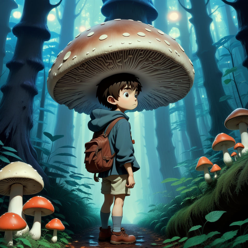 Anthropomorphized Cute Mushroom Character Anime Girl · Creative Fabrica
