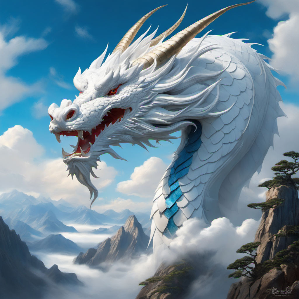 white chinese dragon