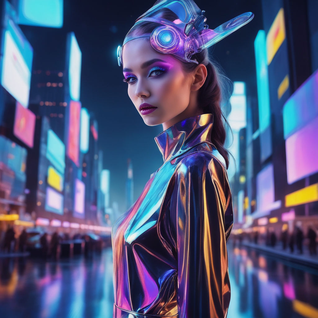 Wallpaper Girl, The game, City, Art, Lights, Neon, Cyborg, CD