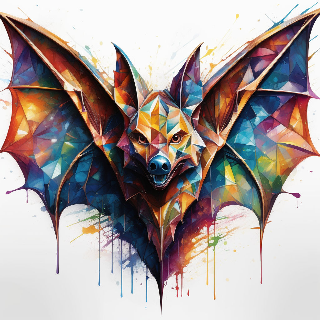 Temporary Bat Tattoo Colorful Demon Bat Temporary Tattoo | Vampire Family