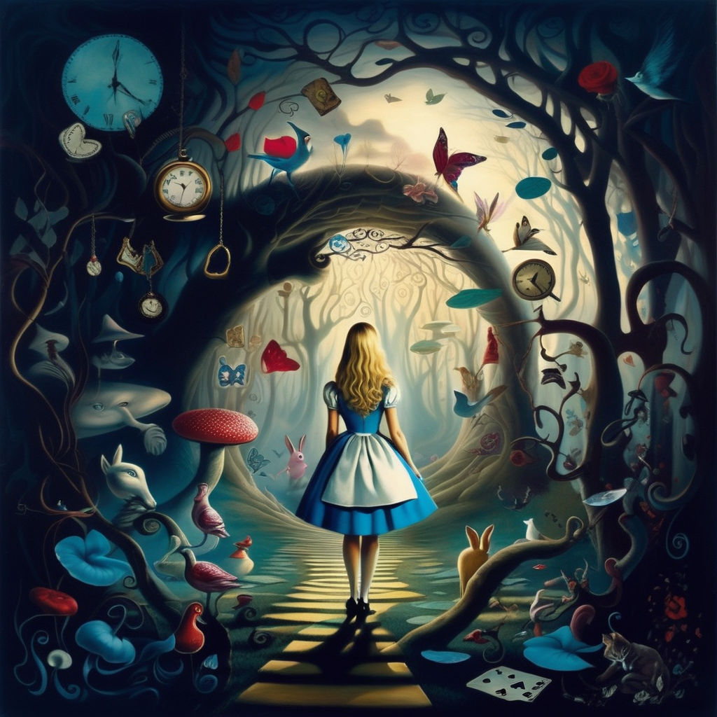 Alice Digital Backdrop - Wonderland Room - Trippy Wonderland Kitchen  Enchanted Room - JPG File - Wonderland Digital Background