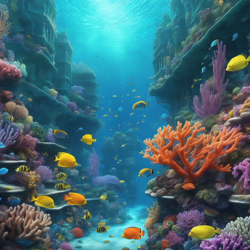 Vivid Coral Reef Background Realistic - Playground