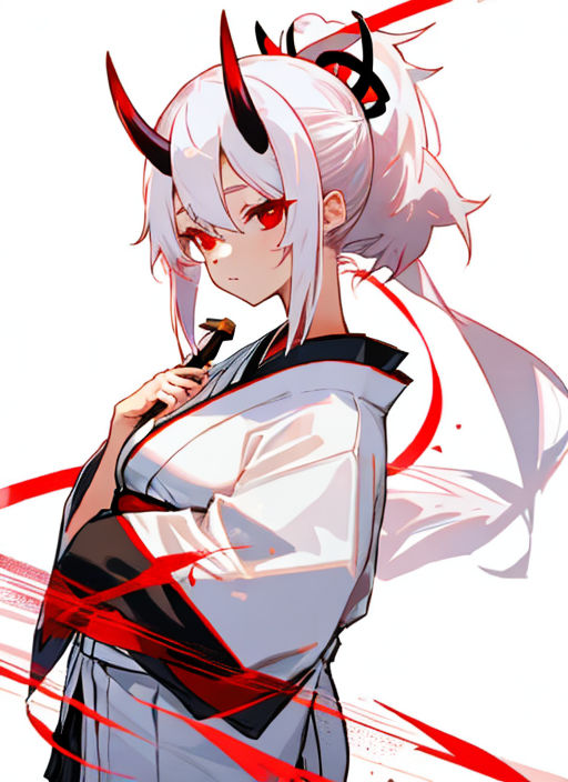 Anime Girl with Horns  100 Images Pictures Art