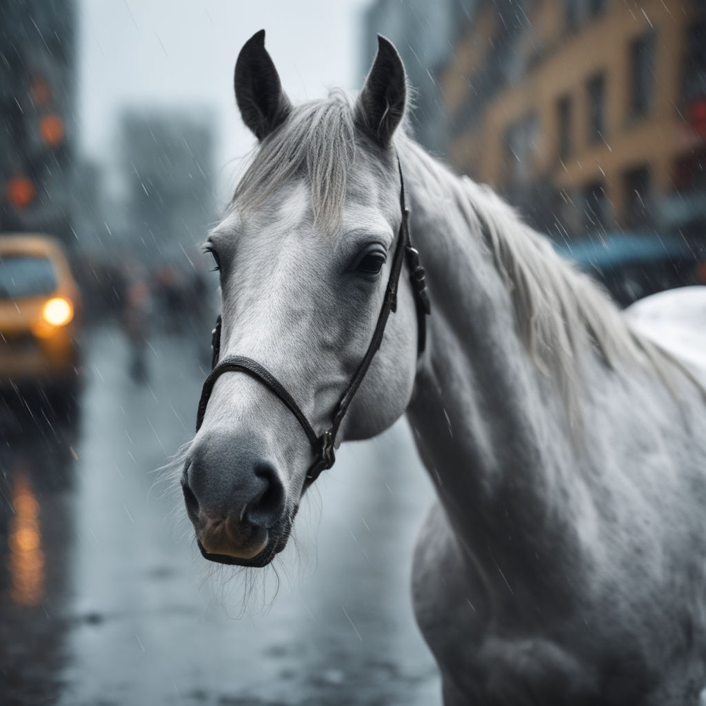 white horses face