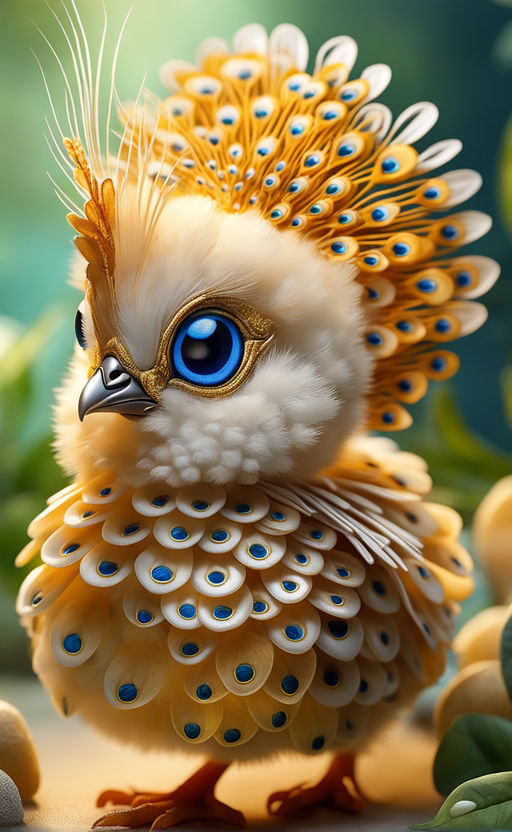 cute baby peacock