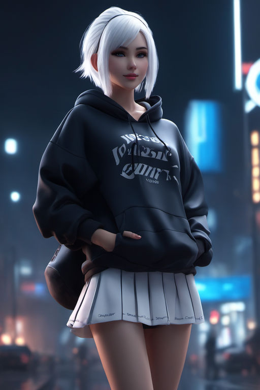 Cute Anime Girl, Hoodie, Short Hair, Train, Brown Hair for Huawei P40 Pro  HD phone wallpaper | Pxfuel