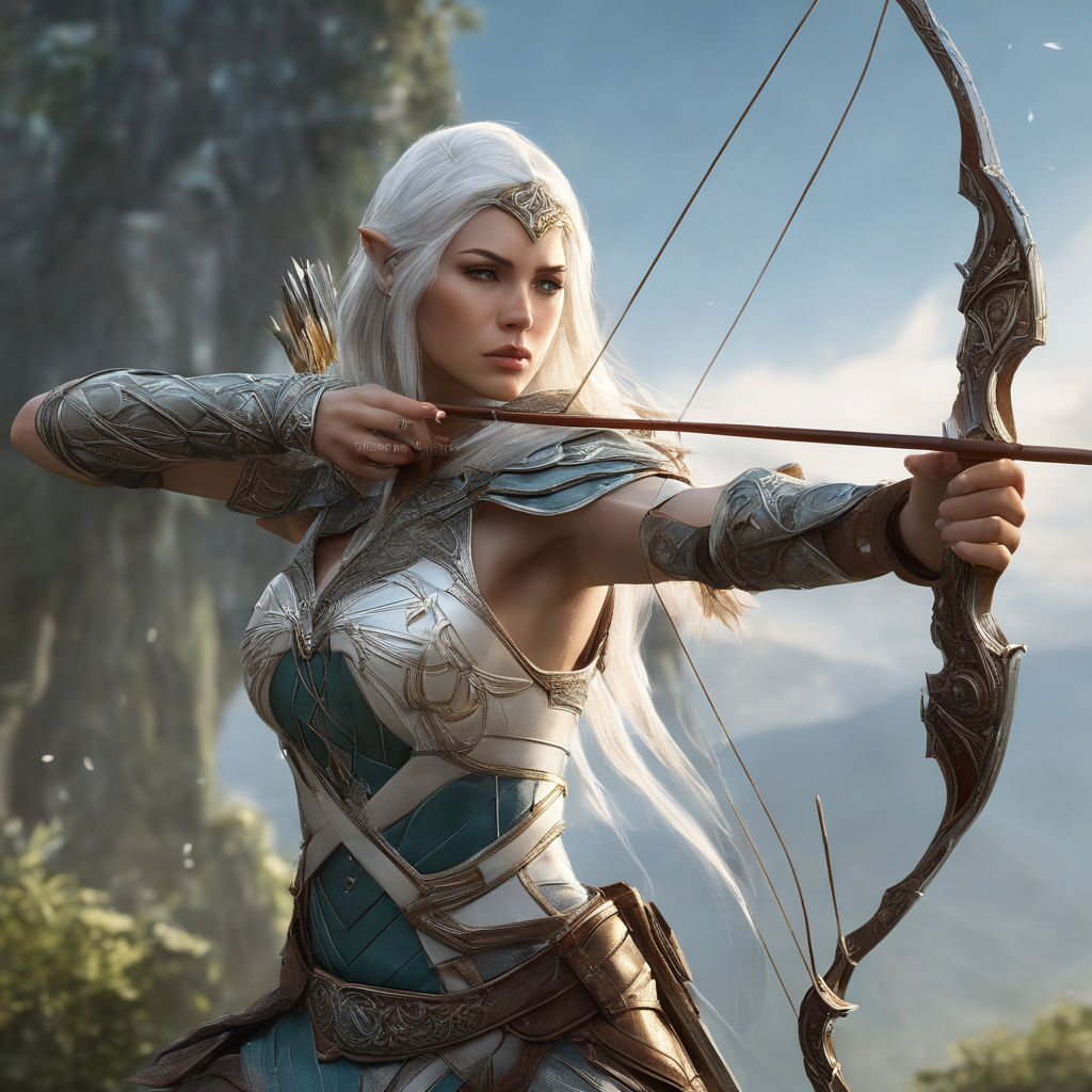 hooded female archer