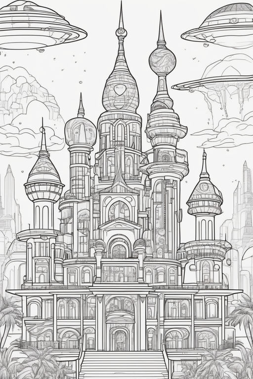 disneyland castle coloring page