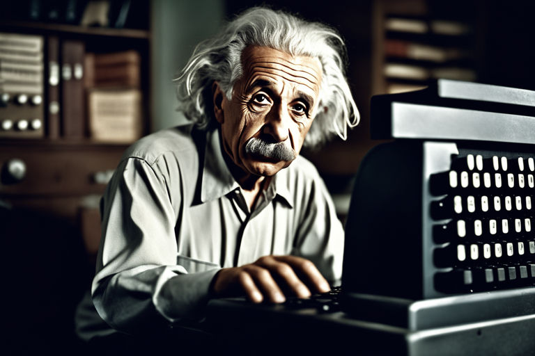 Albert Einstein Computer Sitter