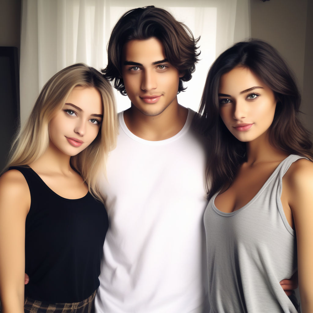 Three Young Female Models Demonstrating Old Fashion Cloths