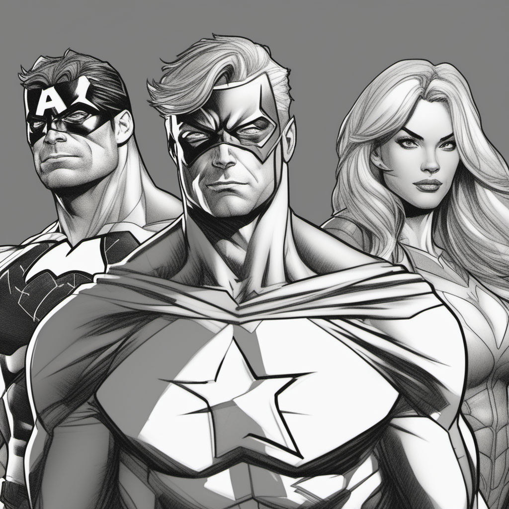 Buy Avengers Marvel Avengers Sketch Black White From Springs Online in  India - Etsy