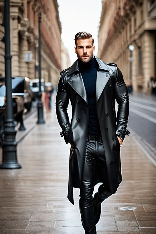 Black duster coat