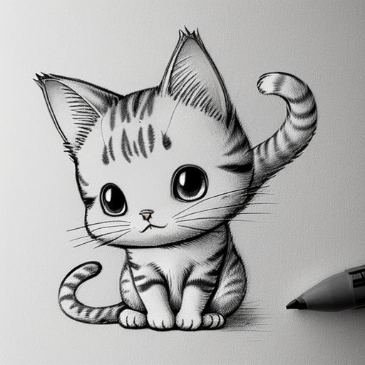 how to draw a realistic kitten step by step