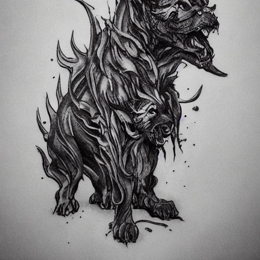 50 Cerberus Tattoo Designs For Men  Three Head Dog Ideas