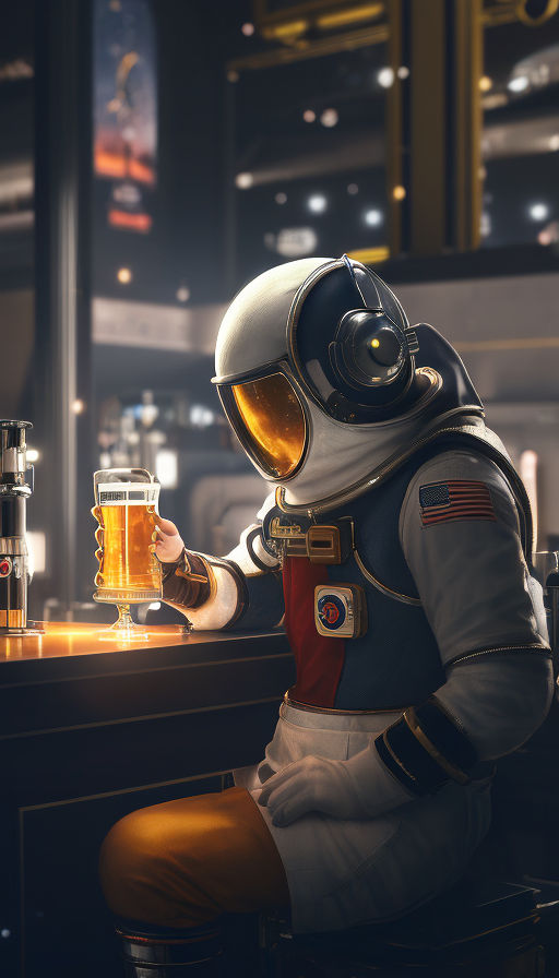 asteroid astronaut beer wallpaper