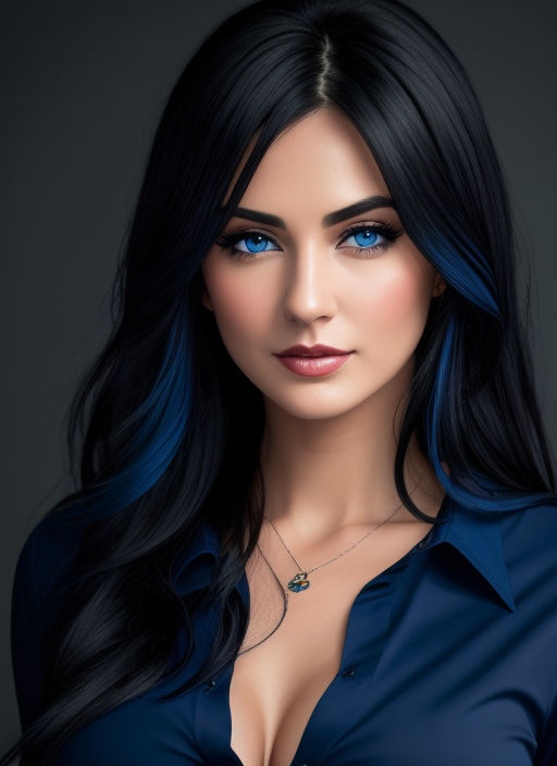 black hair and blue eyes - Playground