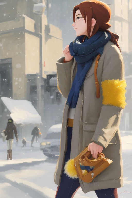 Female Anime Characters in Winter Wears by @artfinity007 Visit