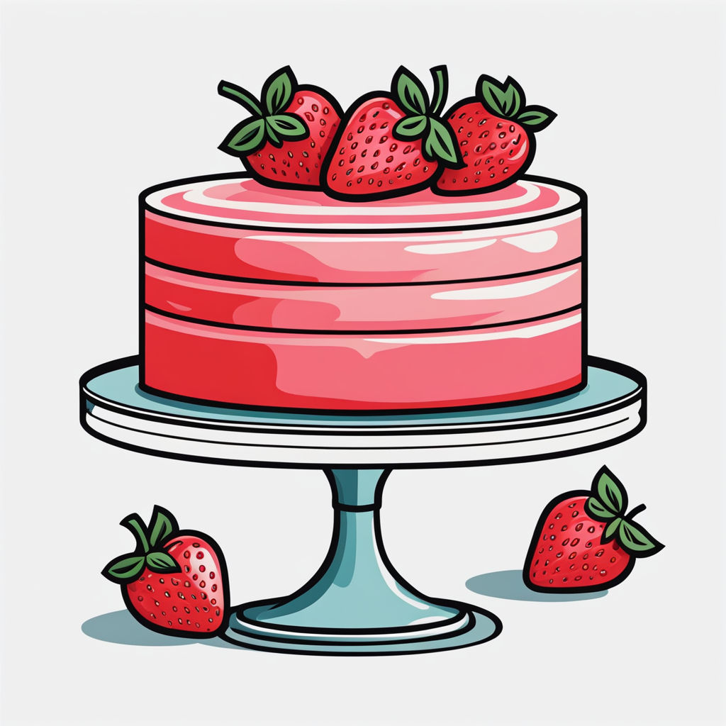 Book Icon Birthday Cake Black Line Art Graphic by cheerastudio · Creative  Fabrica