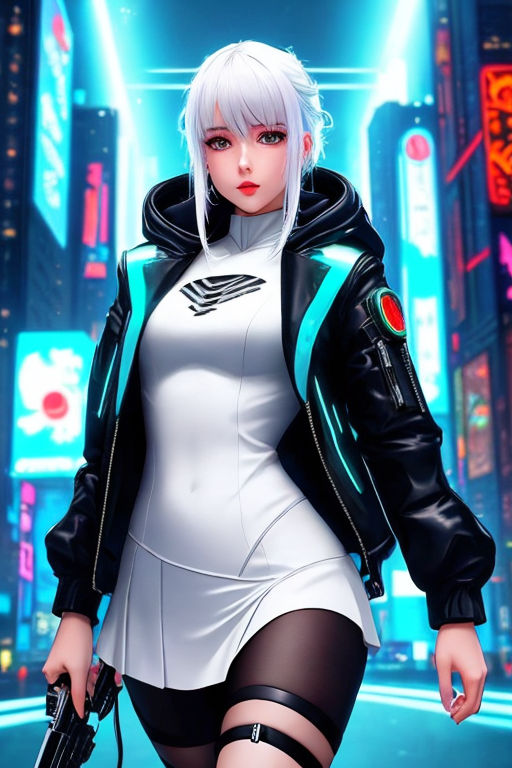 Anime Cyberpunk Cat Girl - KillerKittenDesigns - Digital Art, Fantasy &  Mythology, Fantasy Men & Women, Females - ArtPal