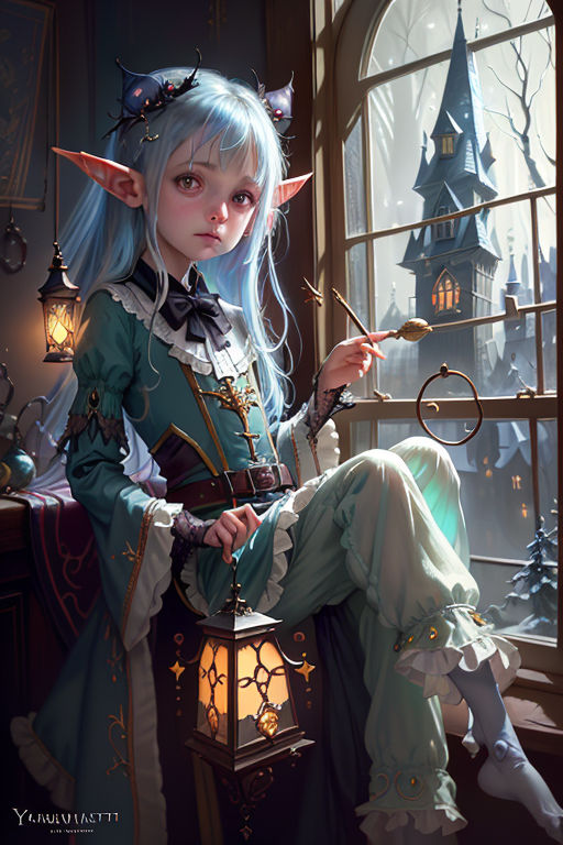 Anime Girl Elf Fantasy Art Wallpaper iPhone Phone 4K 1990f