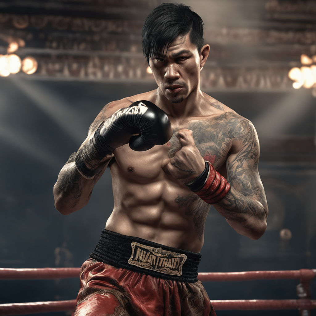 The Rooster as Muay Thai fighter/