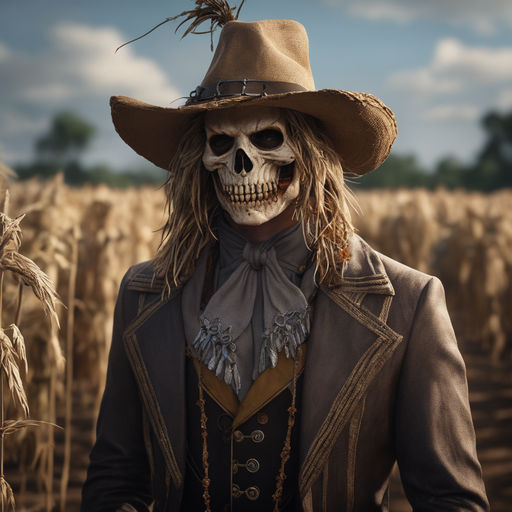 evil cowboy skull