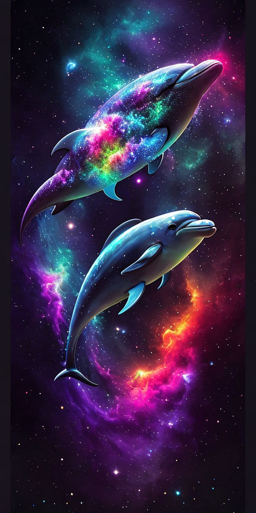 Galaxy Dolphin - Dolphins In Space T-Shirt