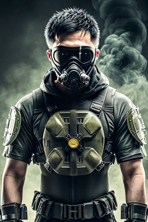 gas mask smoke wallpaper