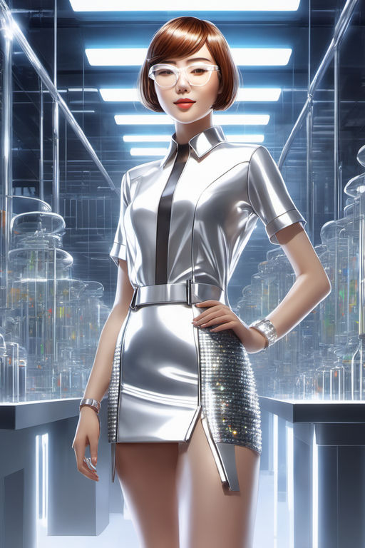 Illustration of retro-futuristic fashion - Playground