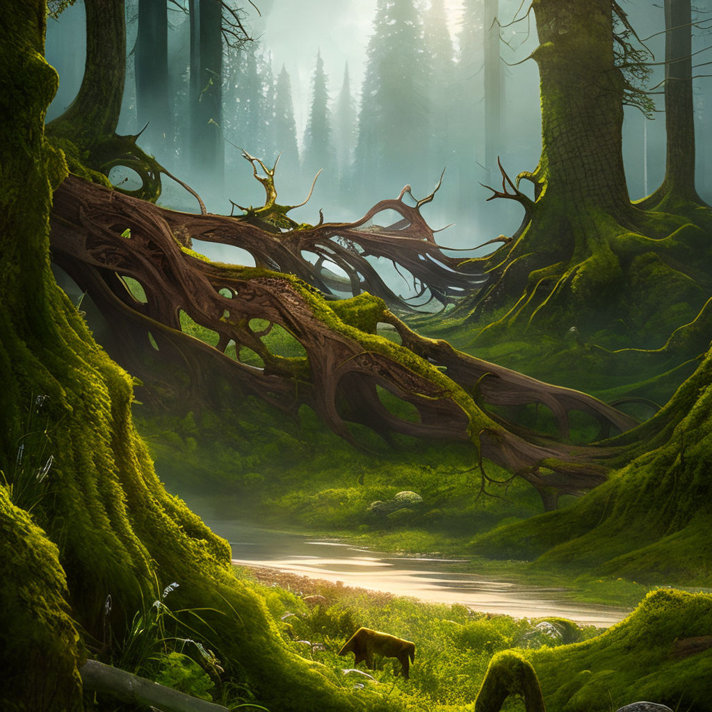 concept art landscape forest