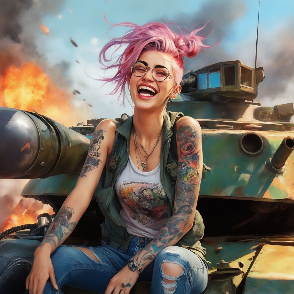 Ukrainian anime girl destroy russian tank by KORNITSKIY on DeviantArt