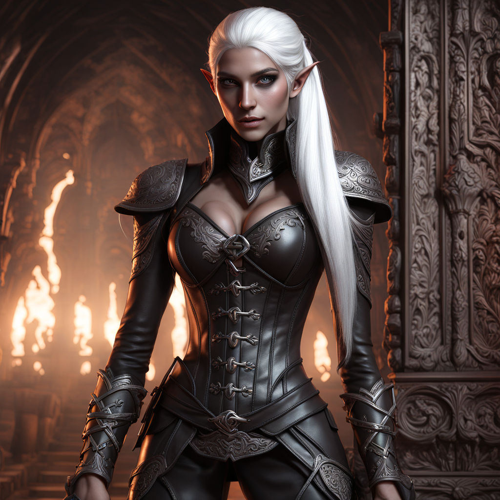 Female elf assassin wear a tight bodysuit - Playground