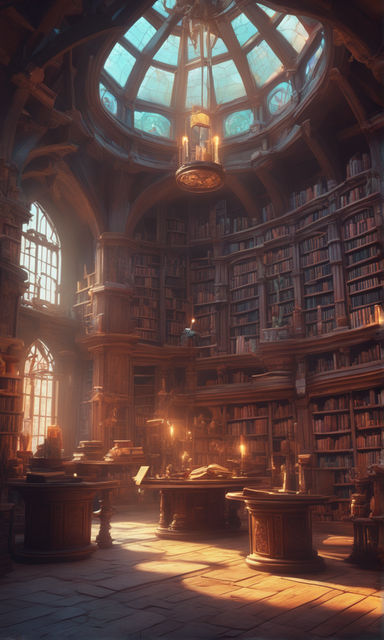 fantasy library building