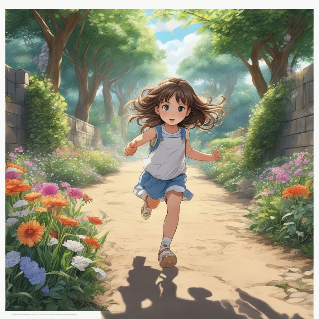 HD wallpaper: anime, girls, run, sea, sunset | Wallpaper Flare