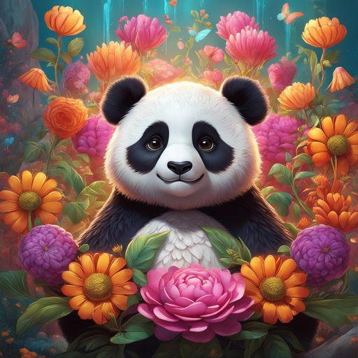 cute baby panda art