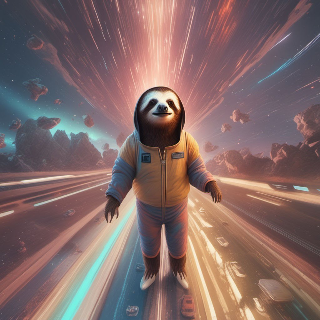 sloths in space wallpaper