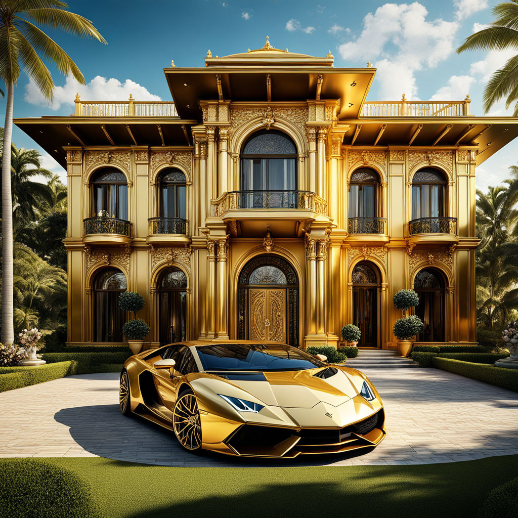 Luxury mansion made of gold - Playground