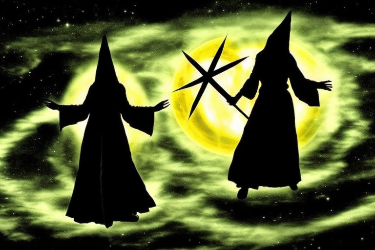 AI Generated Image - Witches in the Space