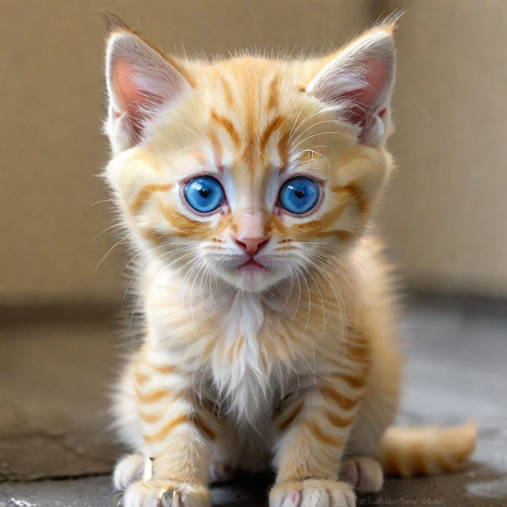 baby orange tabby kittens with blue eyes