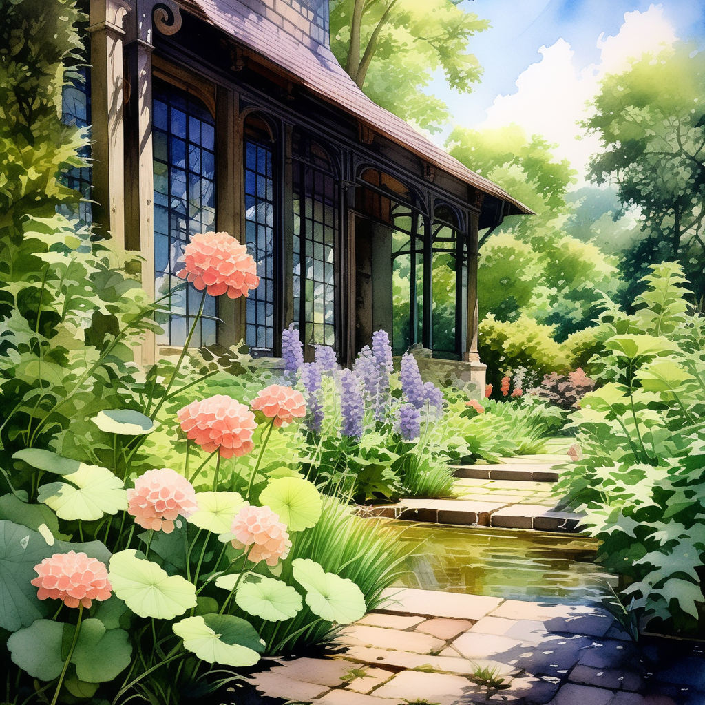 Garden Mansion Anime Backgrounds Web Graphics Stock Illustration 2211139911  | Shutterstock
