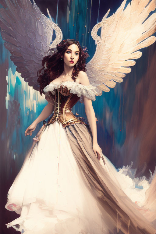 steampunk angel drawings