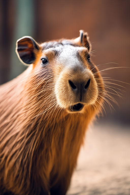 Closeup Of A Capybara Hydrochoerus Art Print by Animal Images  Fine Art  America