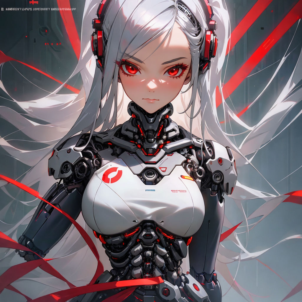 Cyberpunk anime teen girl, cyborg, android, - Stock Illustration  [100864766] - PIXTA