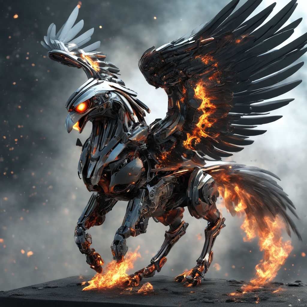 winged fire horse