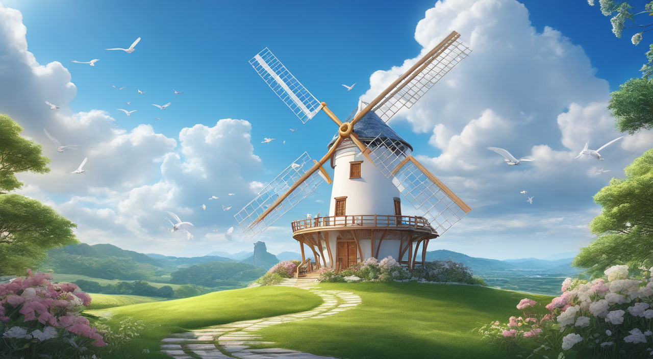 Windmill Ghibli [1920x1080] : r/wallpaper