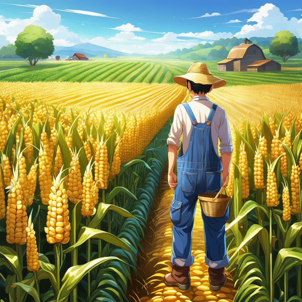 animated corn field