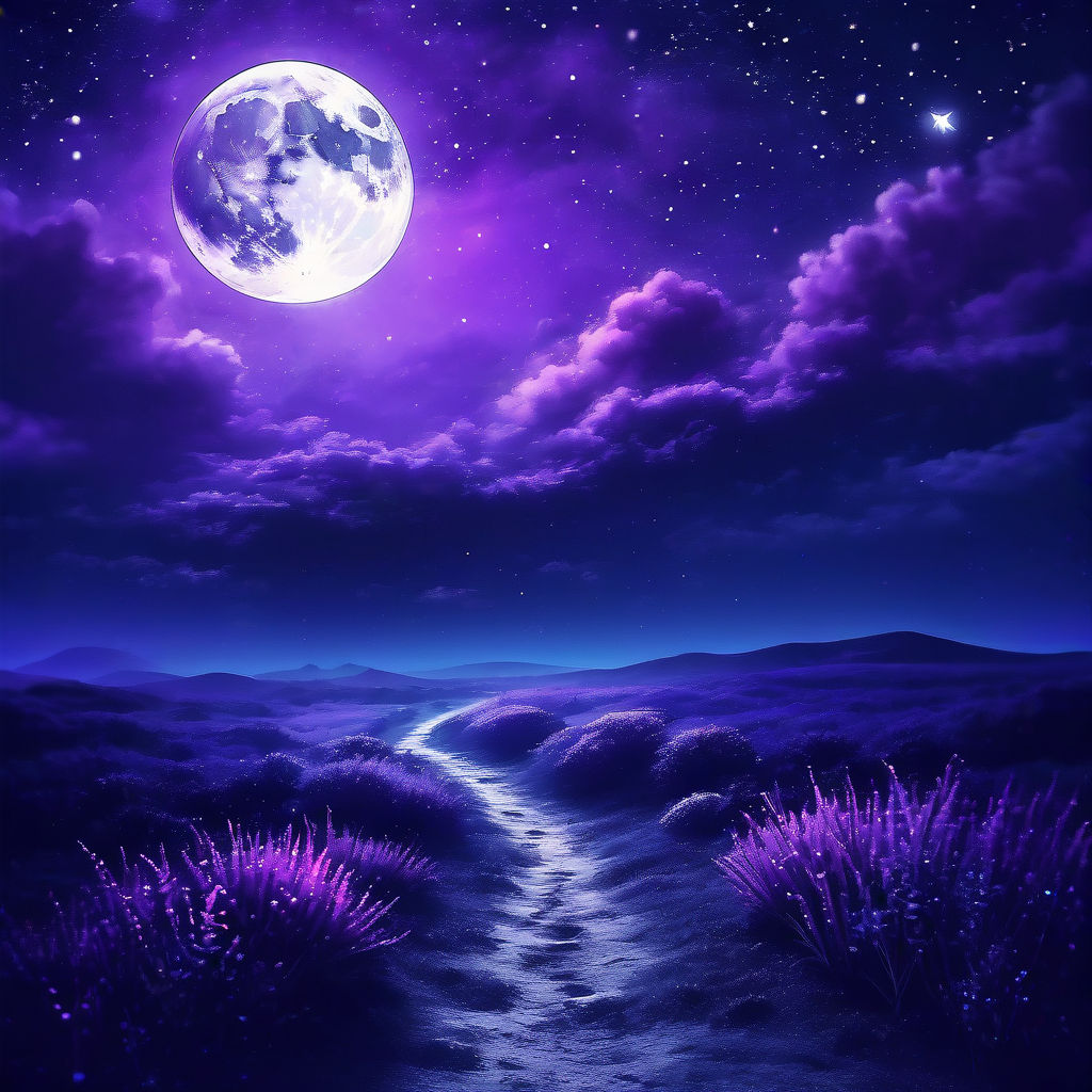 blue purple moon