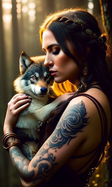 Mother wolf and her pups. Tattoo designed and done by Teneile Napoli from  Garage Ink Manor. | Wolf tattoos for women, Mother tattoos, Bear tattoo  designs