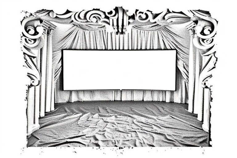 theatre stage drawing